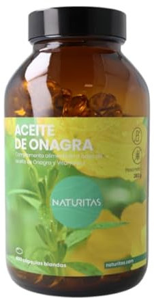 Aceite de Onagra 400 Perlas Naturitas Essentials | Protege las células | Complemento alimenticio a base de Onagra y Vitamina E