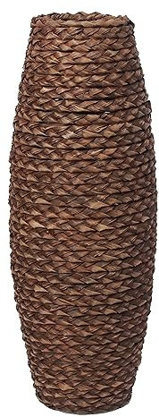 Hosley 20” Woven Floor Vase – Natural Wood & Grass Tall Decorative Vase for Pampas, Living Room, Entryway & Home Décor