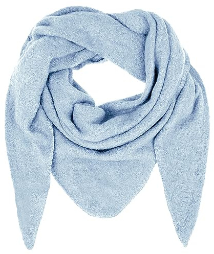 Gloop Foulard triangle pour femme - Poncho triangulaire - Pour femme et fille - Douillet - Réutilisable - Sans rayures sur la peau, Bleu ciel, taille unique