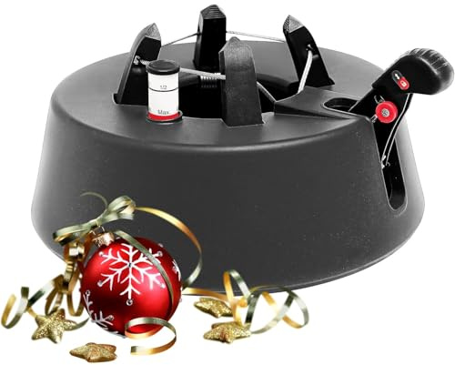 Blumixx Christmas-World Support pour Sapin de Noël Taunus - Pied de Sapin Stable pour Sapin Naturel jusqu'à 2,25 m, système à Levier, câble Unique, réservoir d'eau 2 L