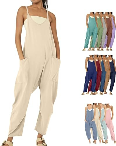 Maternity Jumpsuit,Cotton jumpsuits for women (X-Large,Off-White)