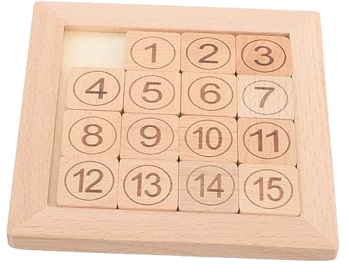 Vaguelly Digitale Huarong-Straße Puzzle zappeln Gleitzahlenrätsel rätselbuch laubsägen für Betrieb Pädagogisches Denksportspielzeug Mathe-Lernspielzeug hölzern