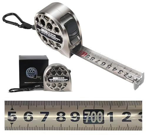 Retractable Measuring Tape 7.5M 25mm, Stainless Steel Metric Tape Measure, Waterproof,Rust-Proof, And Antifouling