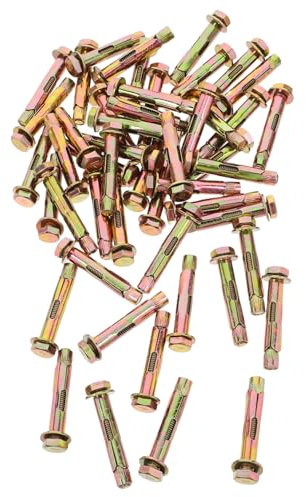 Cabilock Anclajes Para Pared De Hormigón 50 Pernos De Expansión Tornillo De Expansión Hexagonal Resistente