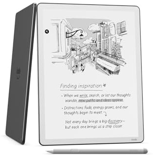 Amazon Kindle Scribe 64GB (newest model) — 11” paper-like display with front light — Thinner, lighter, faster — Write in notebooks, documents, and books. Includes Premium Pen - Graphite