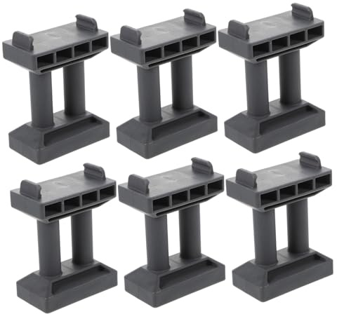 BRIGHTFUFU 6 pezzi Pilastri Ponte Ferroviario in Resistente Modellino Decorativo per Binari Treno Accessori Rialzi Pista per Costruzioni Miniatura e Giochi Te