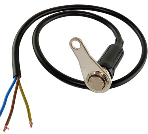Gebildet Interruttore Momentaneo Universale per Moto in Acciaio Inossidabile con LED Verde, 5A/12V, ACCESO-SPENTO, Supporto Regolabile per Manubrio, Impermeabile Pulsanti Interruttori