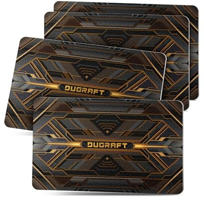 DUGRAFT Carte Anti-RFID, Lot de 4, Protecteur de Carte Bancaire, Bloqueur NFC sans Contact, Motif Fer