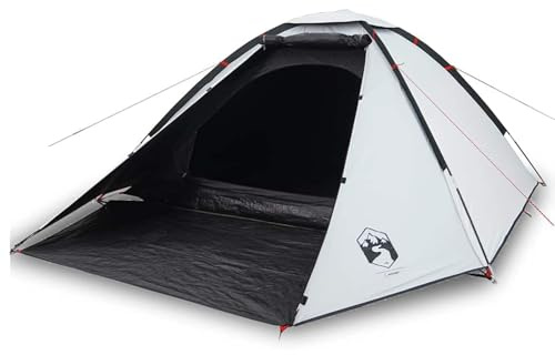 HOMELEN Tienda de campaña cúpula para 4 personas, color blanco, opaco, poliéster impermeable, tela opaca para dormir reparador
