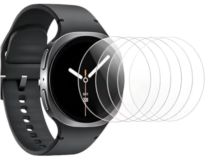 TingYR Skärmskyddsfolie kompatibel med Samsung Galaxy Watch Ultra 2026, explosionssäkert säkerhetsglas, kantskydd, bubbelfritt, stötsäker. 6 stycken transparent