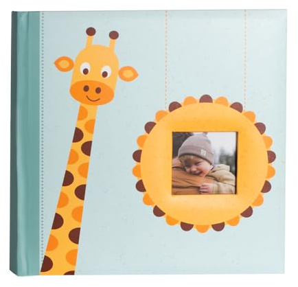 Kenro Álbum de fotos unisex con diseño de jirafa de bebé, 200 fotografías, 10 x 15 cm