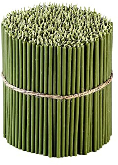 Danilovo Candele (Verde) Profumate in Pura Cera d’Api – Candele Chiesa Ortodossa per Preghiere, Natale, Lunghe, N140, Altezza 16 centimetri, 200 pz