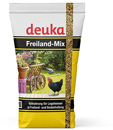 deuka Freiland-Mix 10 kg | Hühnerfutter | Abwechslungsreiches Alleinfutter | Vollnahrung für Legehennen | Freiland- und Bodenhaltung | Alleinfuttermittel