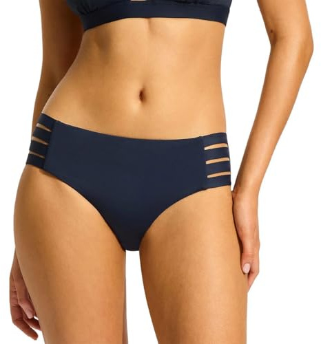 Seafolly Women's Multi Strap Hipster Full Coverage Bikini Bottom Swimsuit