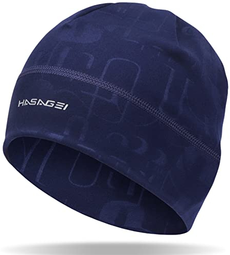 HASAGEI Laufmütze Herren Damen, Winter Mütze Unisex, Weich Elastisch Sportmütze, Winddichte Prägung Fahrrad Mütze Thermo Wintermütze Geeignet für Frühling Herbst und Winter