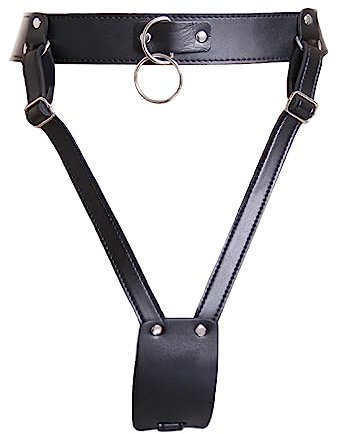 PIIKNUO Cintura di Castità da Donna Imbracatura con Cintura Dildo Perizoma da Donna in Pelle Sexy Perizoma Intimo da Donna in Pelle Mutandine per la Masturbazione SM Schiavi Fetish Costumi