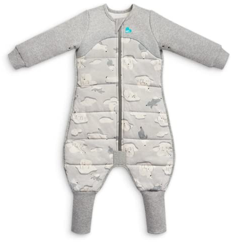 Love To Dream Pijama Extra Cálido 12-24 Meses, Gris, 3,5 TOG (<16°C), Manta de Manga Larga, Forro Polar de algodón Lavable, 2 Cierres para Cambio fácil,