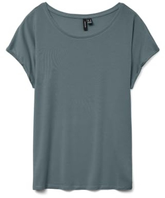 VERO MODA Damen T-Shirt VMAVA Plain - Regular Fit XS S M L XL Grün Blau Pink