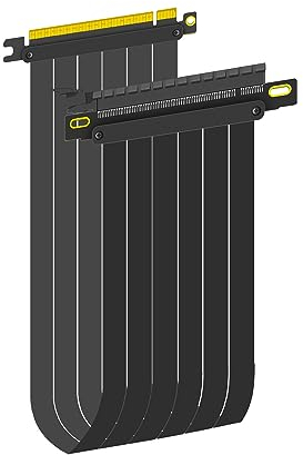 GLOTRENDS 600mm PCIe 3. 0 X16 Riser Kabel für Low-End PCIe 3.0 GPUs, wie GeForce RTX 20/GTX 16/GTX 10 Serie und AMD Radeon RX5000/VII/RX Vega/R9 Fury Serie, etc