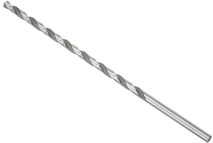 CoCud Barrenas de Acero de Alta Velocidad 6542 Extra Largas, Diámetro de 8 mm, Longitud de 250 mm, Recubrimiento de Óxido Negro, Barrena Helicoidal Recta, Para Metal