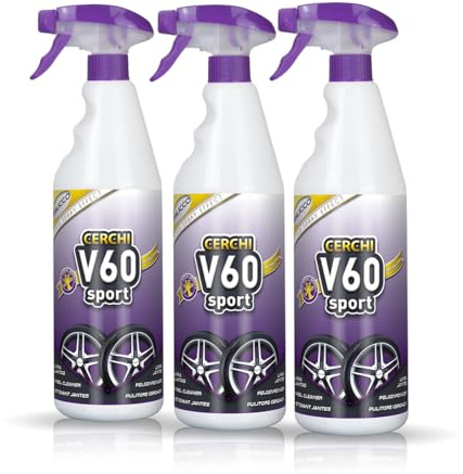 Sisbrill V60 Sport Pulitore Cerchi Neutro e Sicuro con Effetto Gecko Spray Ed. Italia Pack 3