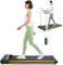 UREVO Doppelte Stoßdämpfend Walking pad, 1-6 km/h Leicht Leises Laufband für zuhause mit Fernbedienung und LED-Anzeige, Kompaktes Laufband Schreibtisch für Zuhause/Büro