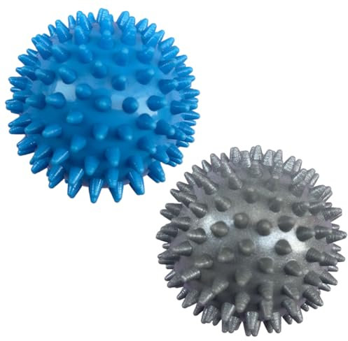 Lot 2 balles de massage, Boule De Massage 6 Cm Imperméable Balle à Picots Masseur Pieds, pour la Relaxation et soulager les douleurs musculaires, Masser les Pieds, dos, épaules, Bras