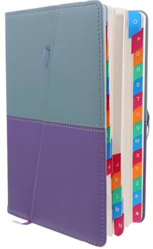 Lurrose Petit Carnet D'Adresses De Sites Web A5 Organisateur Portable Avec Étiquettes Pour Noter Mots De Passe Et Coordonnées Usage Bureau Et Personnel