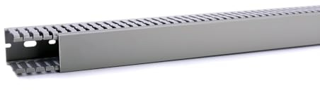 1 m Licatec Kabelkanal med lock, installationskanal, kabelkanal med godkänd för industriell kopplingsskåpskonstruktion, maskinteknik (B x H: 30 x 80 mm)