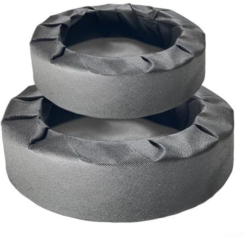 Gdfnmogo Lot de 2 pots de fleurs flottants en tissu tissé pour plantes aquatiques - Abri pour poissons - 23 cm et 14 cm - Noir (L + S)