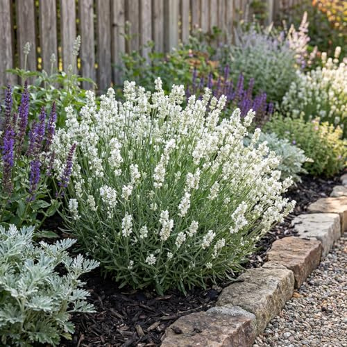 Bloomique - Set di 6 - Lavandula Edelweiss - Lavanda vera - Resistente - Profumata - Perenne - Altezza 10-20 cm - Vaso da 9 cm