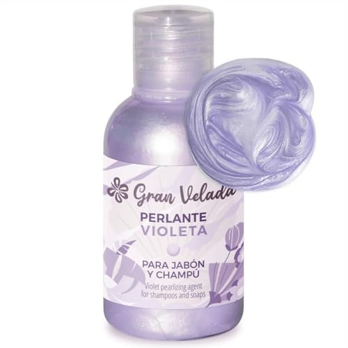 Gran Velada - Colorante Perlado Lila Líquido Cosmético 250 ml | Efecto nacarado violeta para jabón y champú | Perlante brillante gel ducha | Acabado perla elegante DIY