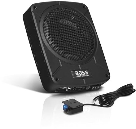 BOSS Audio BAB8 8 Inch Subwoofer - 800W Max Power, Space Saver, Remote Control, Black, Car Audio