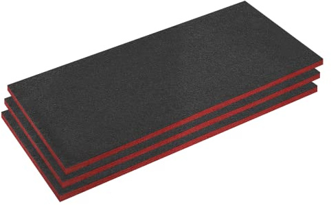 Sealey Easy Peel Shadow Foam® 30 mm röd/svart – paket med 3 – SFPK30R