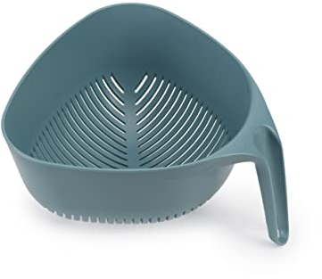 Joseph Joseph Duo Triangular Colander, Food Strainer with Vertical Handle and Easy-Pour Corners, Dark Opal
