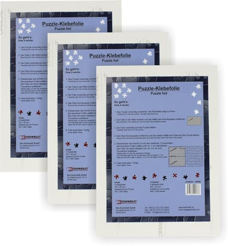 Puzzle-Klebefolie für ein Puzzle mit 1.000 Teilen - 3er Set