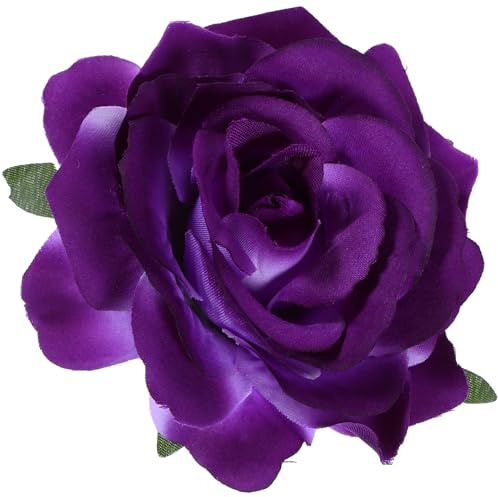 Mipcase 1 Épingle À Cheveux En Forme De Fleur Artificielle Rose Fuchsia Broche Pour Corsage Pince À Cheveux Pour Filles Élégante Pour Fête Mariage Pique-