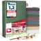 Greenline Spannbettlaken Premium Jersey aus 100% Baumwolle Greenline Dunkelgrün Doppelpack (2X) 90-100x200 cm bis zu 30 cm auch für Boxspringbetten, Spannbetttuch