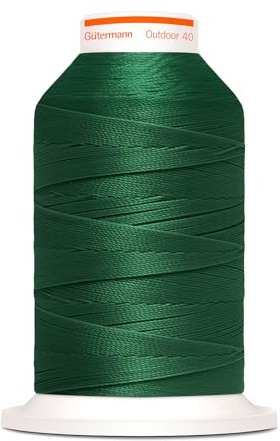 Outdoor 40 – Filo da cucito speciale per tessuti per esterni No. 40 Lunghezza 400 m – Filo da cucito resistente ai raggi UV 798300 (verde scuro-8125)