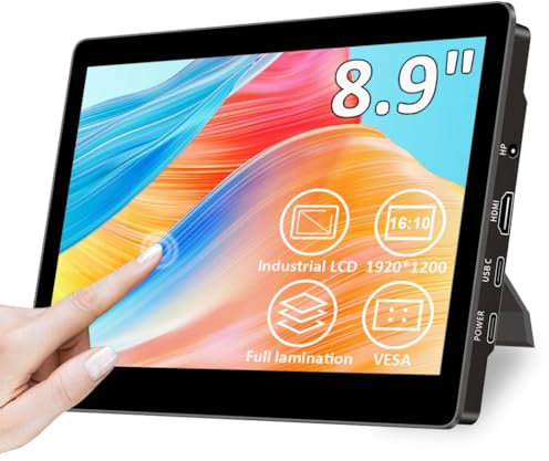 Magedok Portable Monitor Touchscreen 8.9 Zoll Tragbarer Monitor,1920x1200 FHD LCD Display, 16:10,450Nits,Optical Bonding,HDMI/USB-C Mini Bildschirm für Laptop PC MINI PC Rasp Pi 5