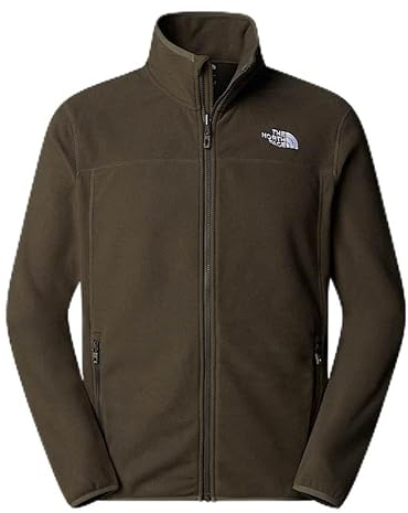 The North Face NF0A855X21L M 100 Glacier Full Zip - EU Maglia Lunga Uomo New Taupe Green Taglia XS