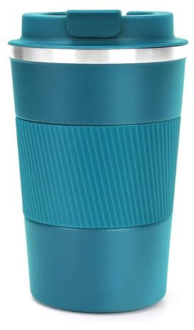 Travel Mugs, Insulated Cup with Leakproof Lid, Reusable Travel Mug, Car Cup, Stainless Steel Mug for Hot and Cold Coffee, Water and Tea (Blue,380ml)