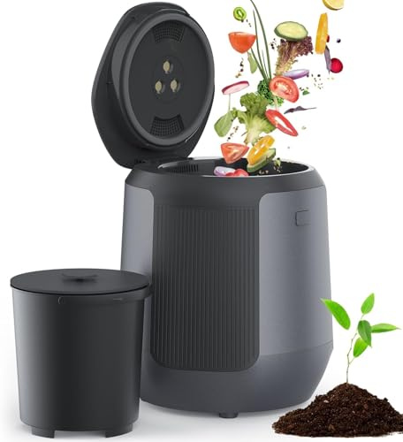 Seyanke Electric Kitchen Composter, 4.2L Smart Countertop Food Recycler with Charcoal System, Indoor Compost Bin for Home Waste, Quiet & Easy to Use, Eco-Friendly Waste Solution