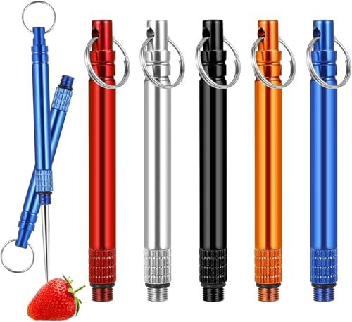 Palillos De Dientes, 5 Piezas Metal Toothpick Reutilizable Portátil Estante Protector Para Picnics y Acampadas Al Aire Libre, 5 Colores