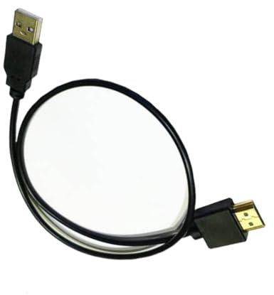 Sehuby Cable USB 2.0 macho a HDMI compatible con macho de 0,5 m, cable de alimentación para uso de escritorio para televisores, monitores, proyectores