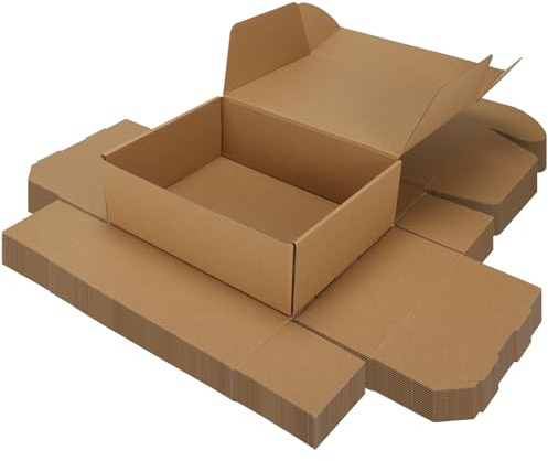 Serwrsw 12x9x4 inch Shipping Boxes Set of 15 Brown, Inner Size 11.6x8.6x3.6 inch Cardboard Box Mailers for Small Business Packaging Mailing or Gift Wrapping Giving