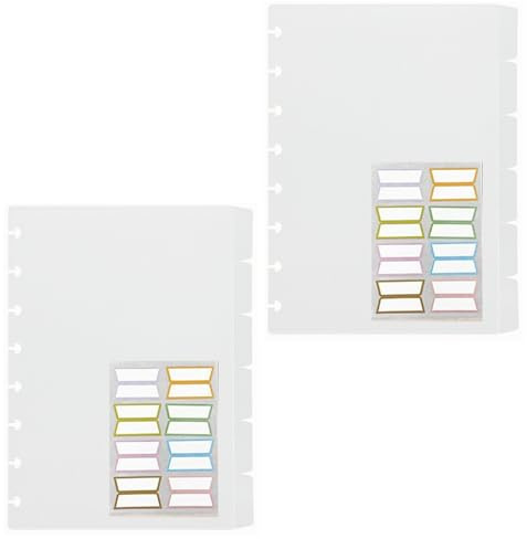 ITSYHPRO A5 anteckningsplanerare Discbound registerblad (6 registermärken, 2 uppsättningar) med pilkhål för discbound planerare (storlek A5, transparent)