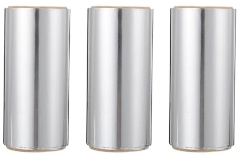 COLLBATH Feuilles D'aluminium Épaisses Compatibles Nail Art et Démaquillage Vernis 3 Rouleaux Argentés en Papier D'aluminium pour Mèches de Cheveux en Salon