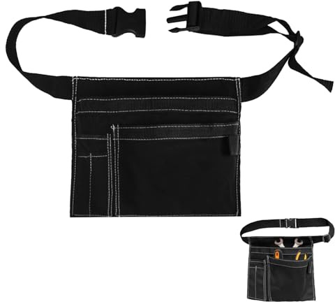 Tool Belt Pouch, Canvas Waist Bag, Heavy Duty Canvas Waist Tool Belts for Men Apron Tools Pocket Bags Work Pouch for Workshop Storage