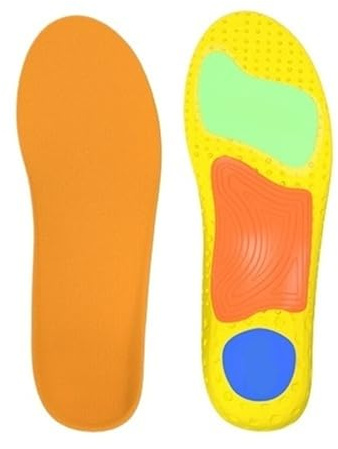 Soletta sportiva per assorbimento degli urti, supporto per arco plantare, per corsa e basket, morbida, traspirante, assorbe il sudore e antiscivolo (XS)